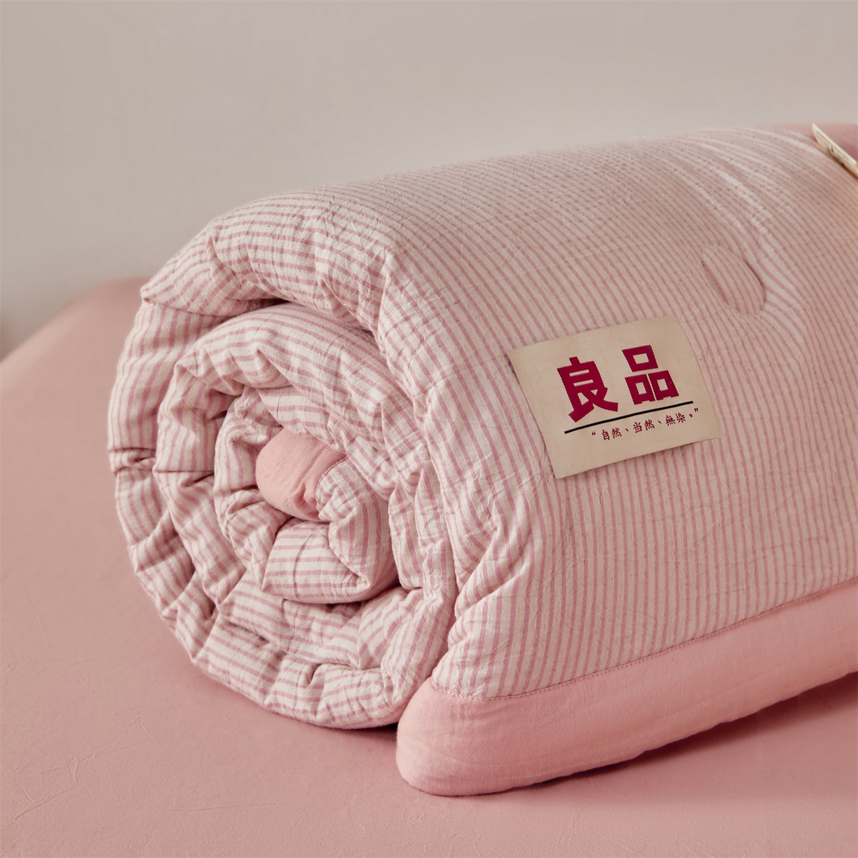 91家纺网 家纺一手货源 找家纺 （总）恬思语家纺 2026新款春夏新款棉麻条纹棉花夏被空调被夏凉被