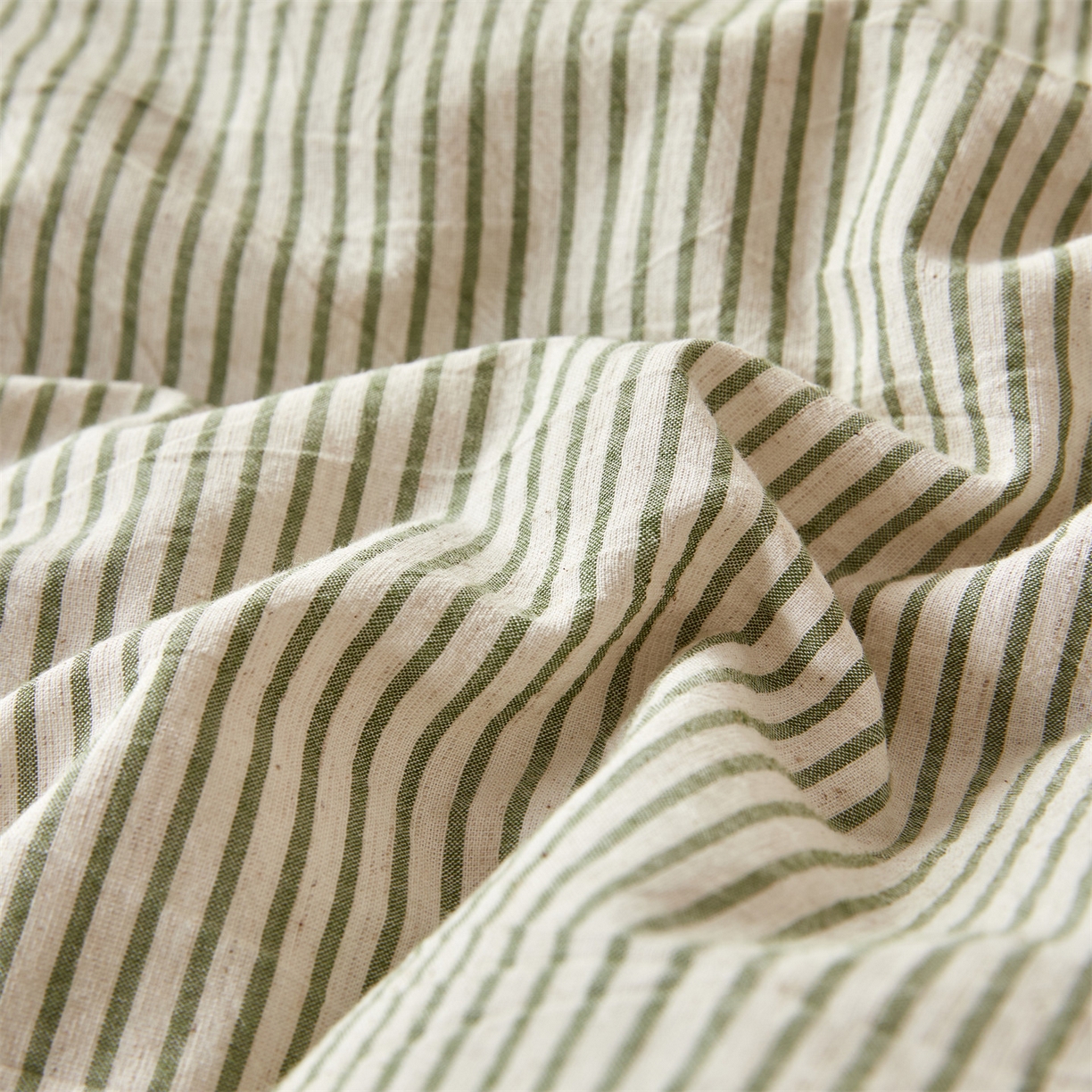 91家纺网 家纺一手货源 找家纺 恬思语家纺 2026新款春夏新款棉麻条纹棉花夏被空调被夏凉被 棉麻条-橄榄绿