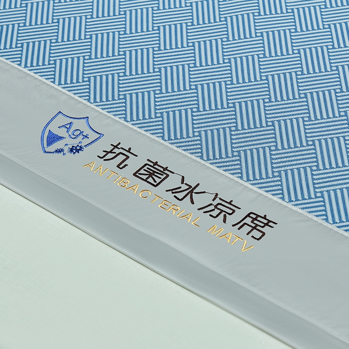 91家纺网 家纺一手货源 找家纺 999家纺 2026新款加厚三明治抗菌冰丝藤凉席三件套冰丝软席藤席 冰岛-绅士蓝