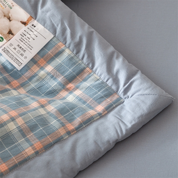 91家纺网 家纺一手货源 找家纺 恬思语家纺 2026新款全棉色织水洗棉棉花夏被夏凉被空调被 洛林 兰