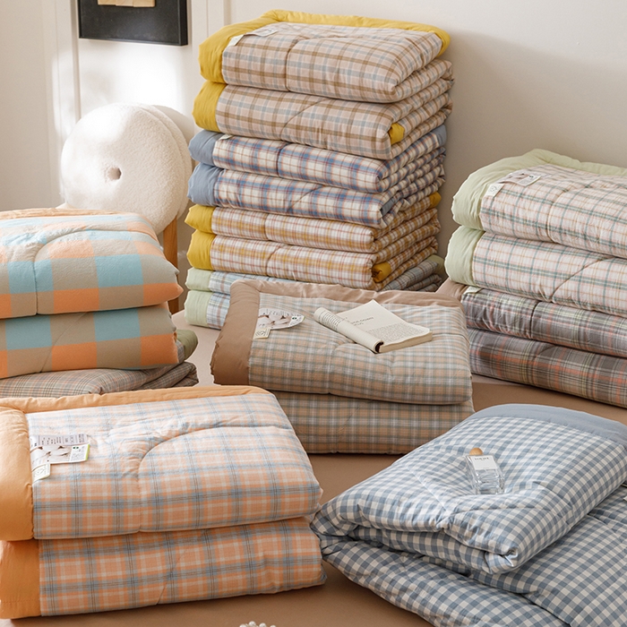 91家纺网 家纺一手货源 找家纺 （总）恬思语家纺 2026新款全棉色织水洗棉棉花夏被夏凉被空调被