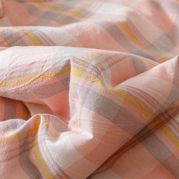 91家纺网 家纺一手货源 找家纺 恬思语家纺 2026新款全棉色织水洗棉棉花夏被夏凉被空调被 简兮 粉