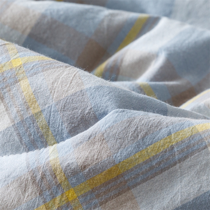 91家纺网 家纺一手货源 找家纺 恬思语家纺 2026新款全棉色织水洗棉棉花夏被夏凉被空调被 简兮 兰