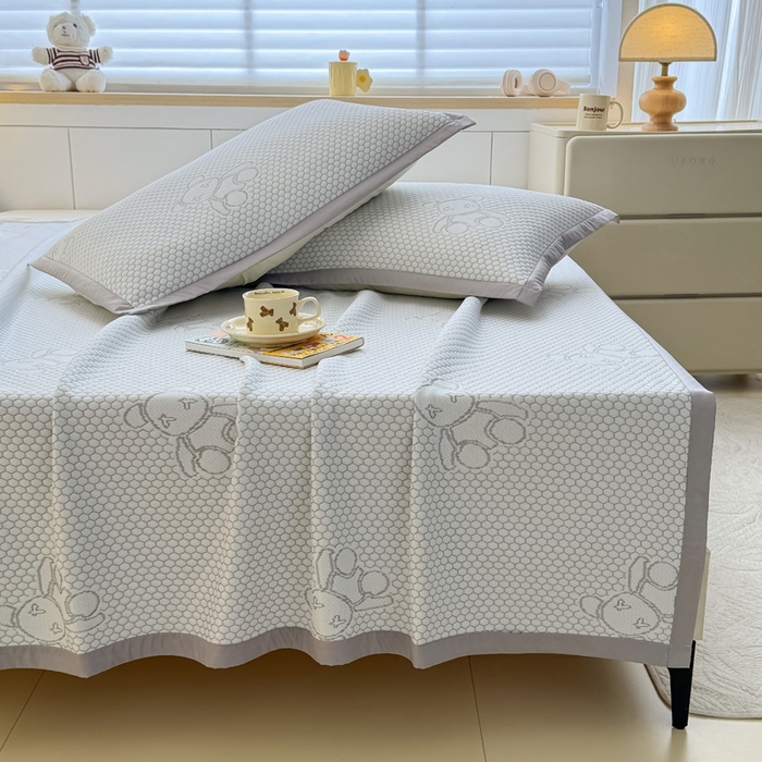 91家纺网 家纺一手货源 找家纺 （总）999家纺 2026新款A类冰豆豆凉席三件套凉豆豆软凉席可机洗空调席子