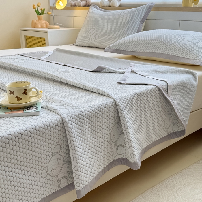 91家纺网 家纺一手货源 找家纺 （总）999家纺 2026新款A类冰豆豆凉席三件套凉豆豆软凉席可机洗空调席子