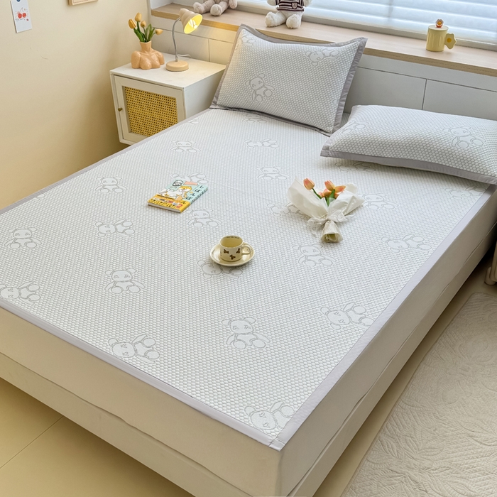 91家纺网 家纺一手货源 找家纺 （总）999家纺 2026新款A类冰豆豆凉席三件套凉豆豆软凉席可机洗空调席子