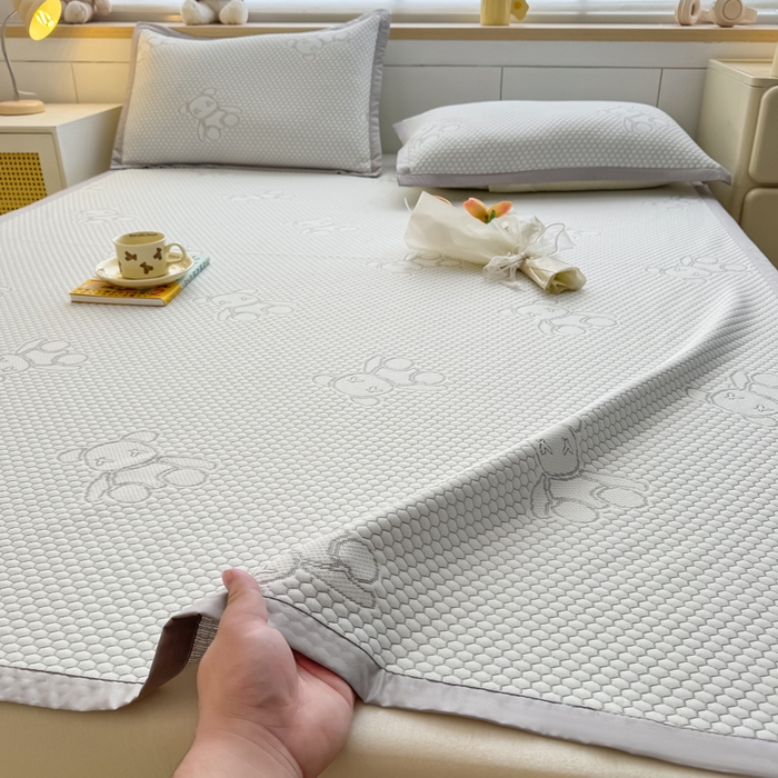 91家纺网 家纺一手货源 找家纺 （总）999家纺 2026新款A类冰豆豆凉席三件套凉豆豆软凉席可机洗空调席子