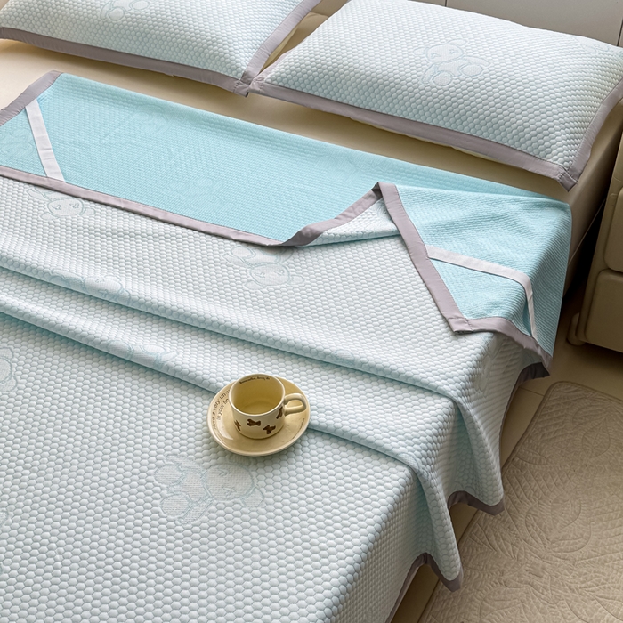 91家纺网 家纺一手货源 找家纺 （总）999家纺 2026新款A类冰豆豆凉席三件套凉豆豆软凉席可机洗空调席子