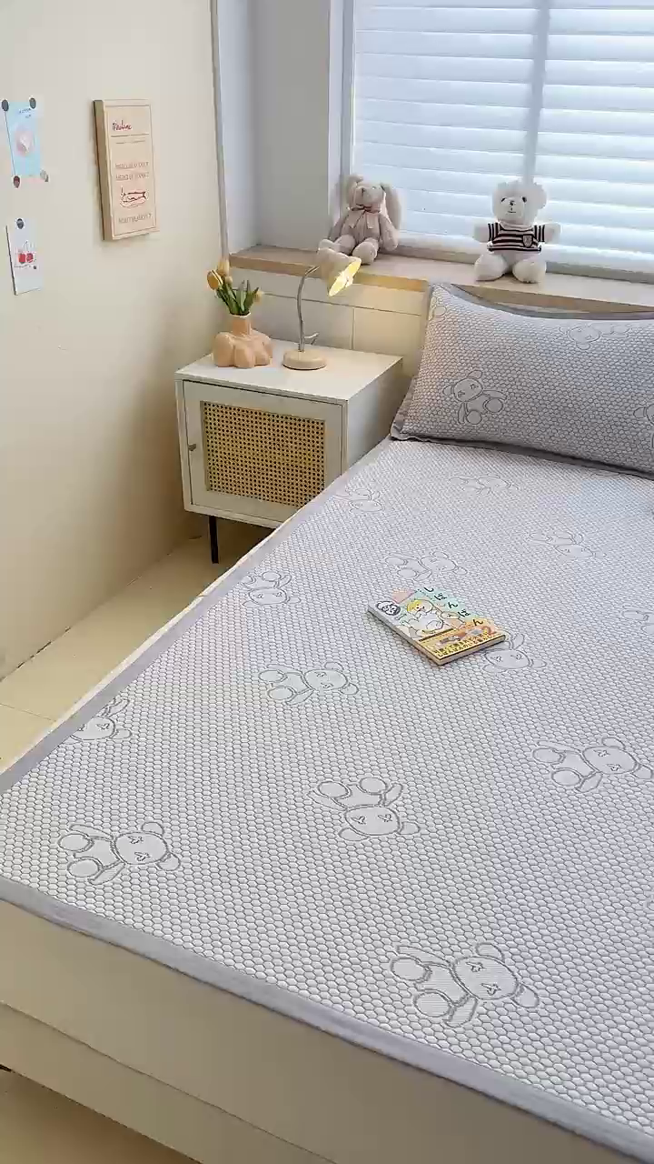 91家纺网 家纺一手货源 找家纺 （总）999家纺 2026新款A类冰豆豆凉席三件套凉豆豆软凉席可机洗空调席子