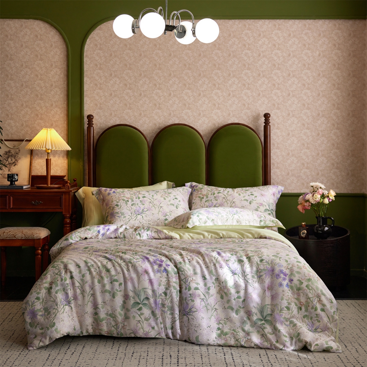 91家纺网 家纺一手货源 找家纺 初拾 2026新款春夏小清新莱赛尔数码印花四件套 会员减10 控价：日常券后不低于298 元  栀子夏天