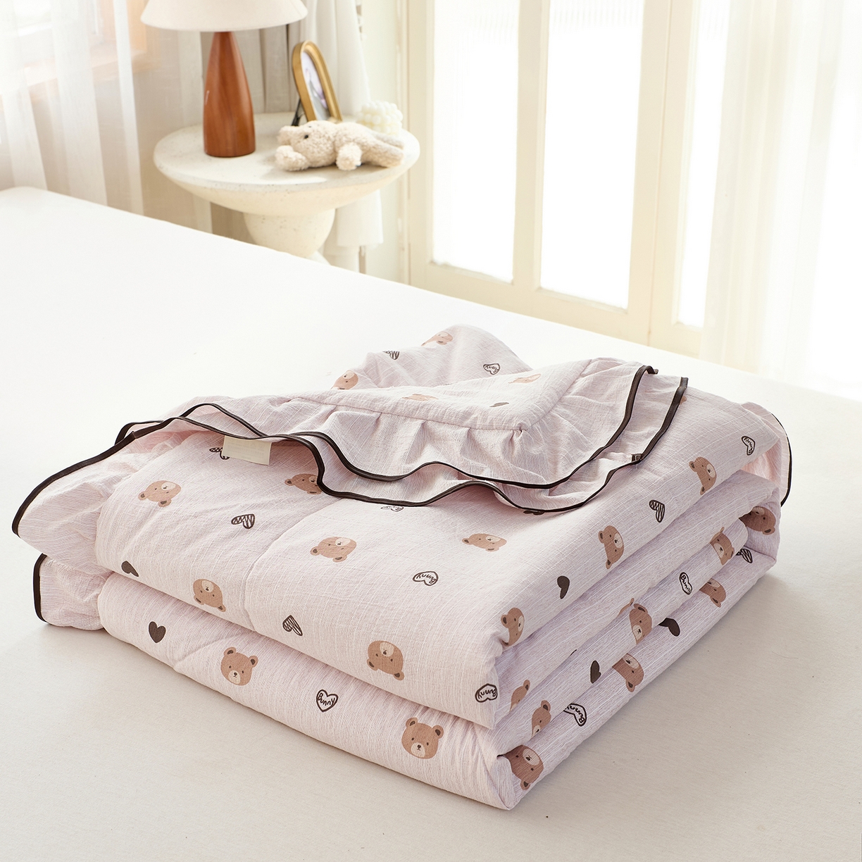 91家纺网 家纺一手货源 找家纺 梵克保罗 2026春夏新款提花色织花边夏被四件套单夏被空调被 雄心未了