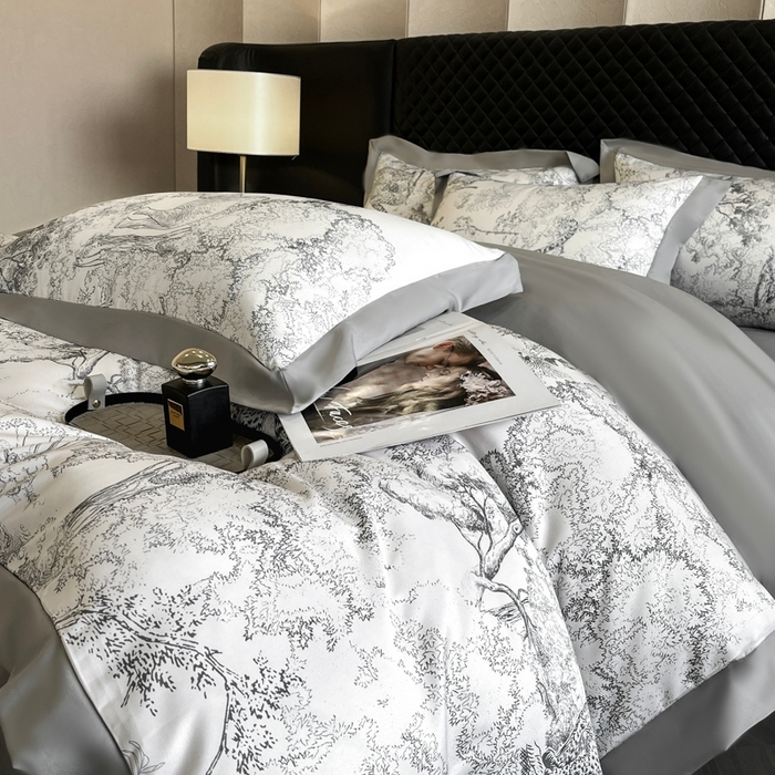 91家纺网 家纺一手货源 找家纺 （总）首尔家纺 2026春夏新款宽边数码冰丝四件套