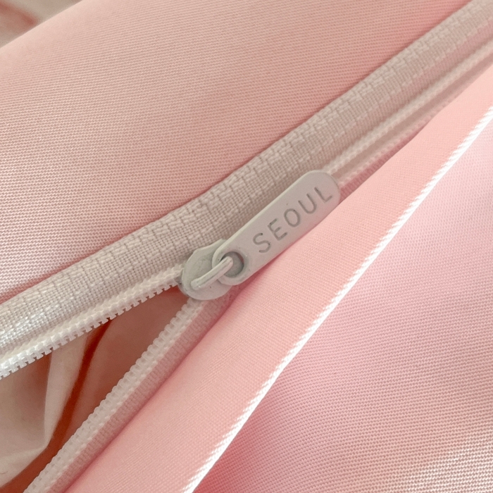 91家纺网 家纺一手货源 找家纺 首尔家纺 2026春夏新款宽边数码冰丝四件套 巴洛克粉