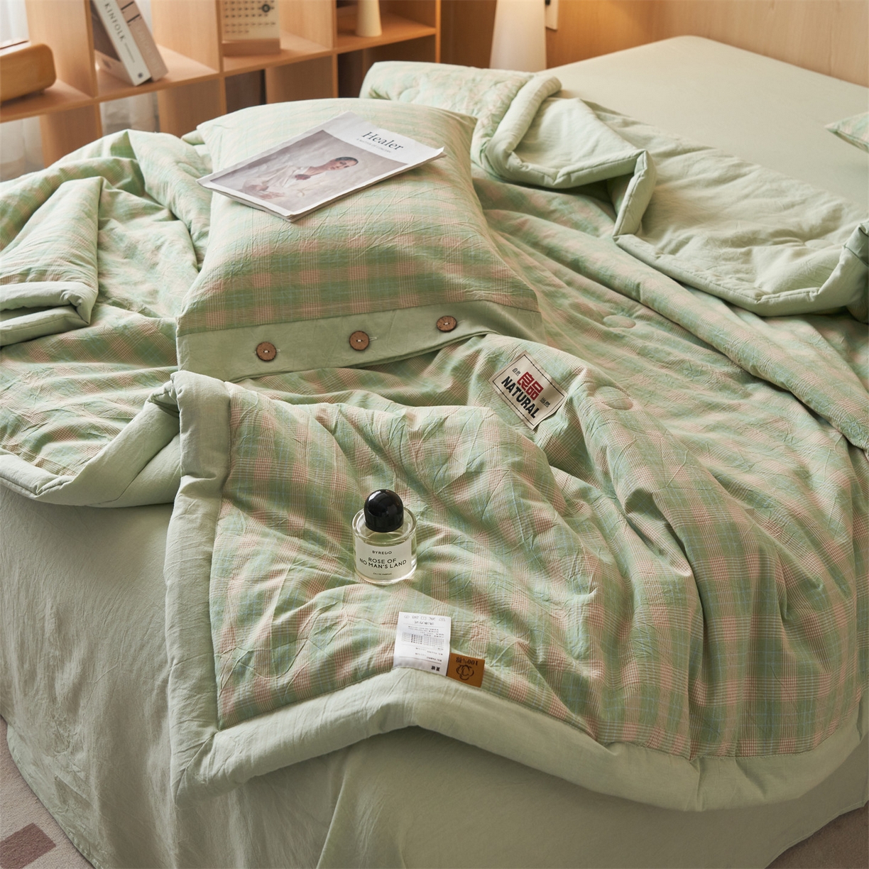 91家纺网 家纺一手货源 找家纺 （总）恬思语家纺 2026春夏新款全棉加密色织棉花夏凉被夏被四件套-美拉德系列