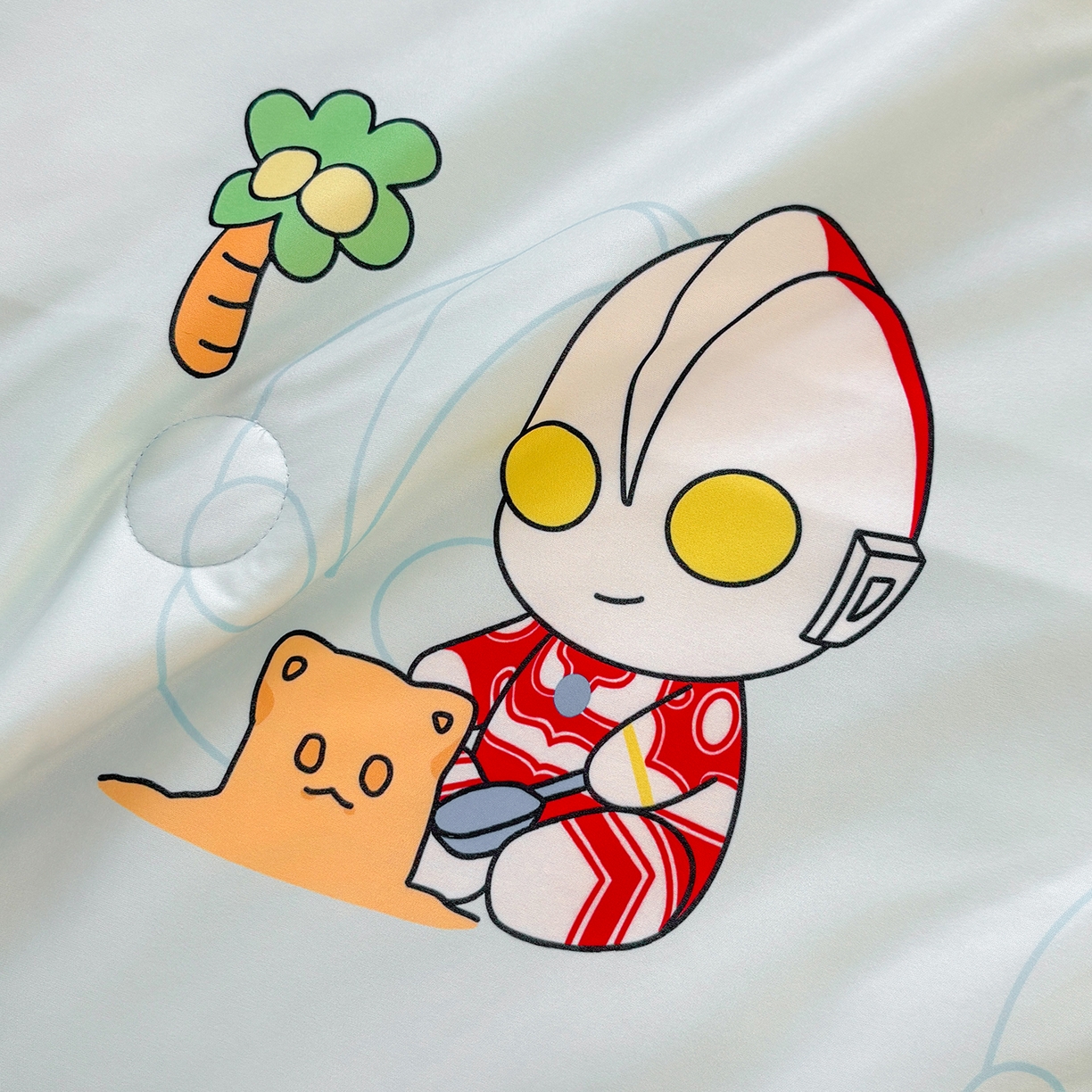 91家纺网 家纺一手货源 找家纺 恒畅 2026新款A类正版授权（含氨）卡通针织棉3D凉感豆豆夏被夏凉被 夏日派对