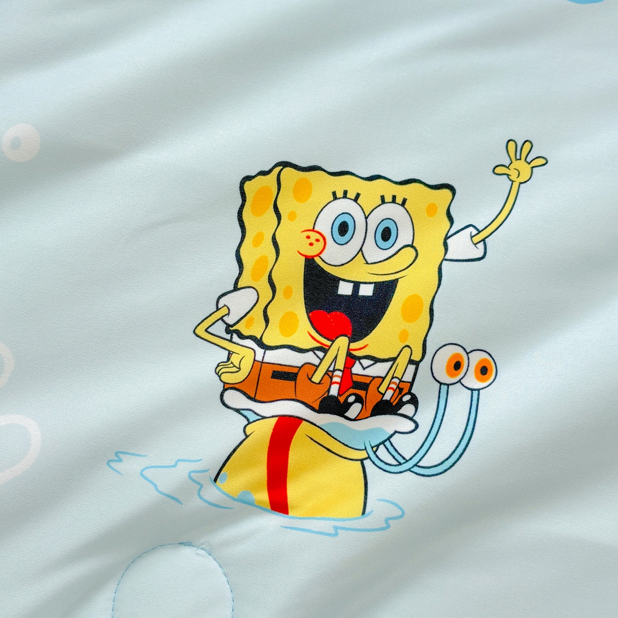 91家纺网 家纺一手货源 找家纺 恒畅 2026新款A类正版授权（含氨）卡通针织棉3D凉感豆豆夏被夏凉被 快乐小绵