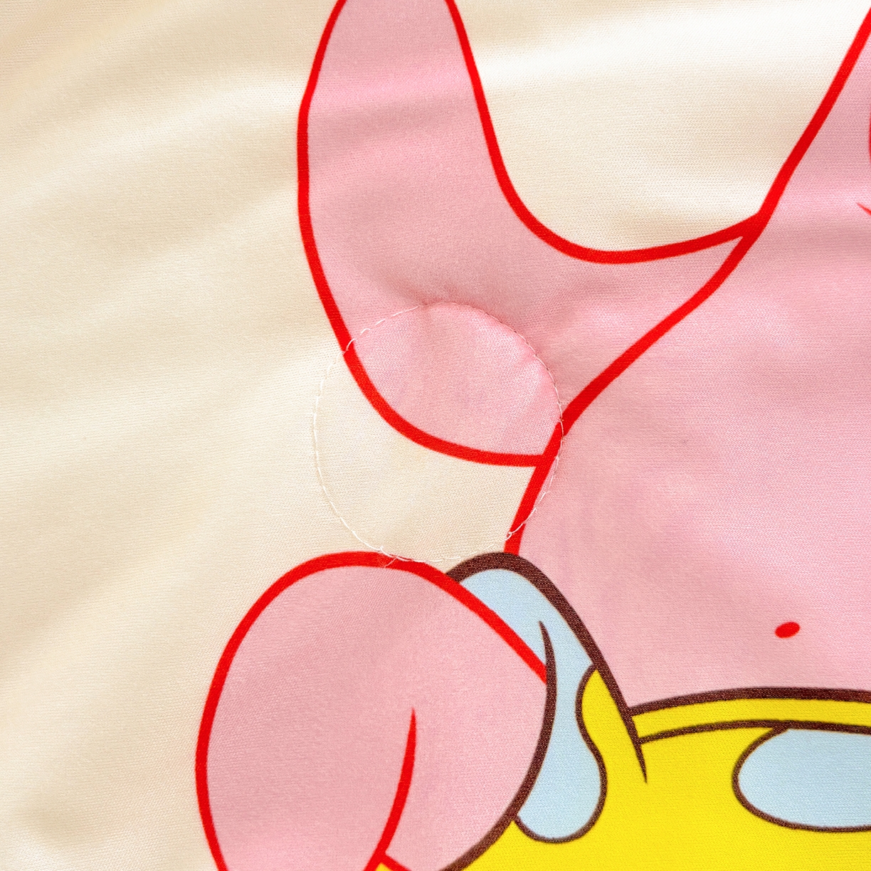 91家纺网 家纺一手货源 找家纺 恒畅 2026新款A类正版授权（含氨）卡通针织棉3D凉感豆豆夏被夏凉被 完美搭档