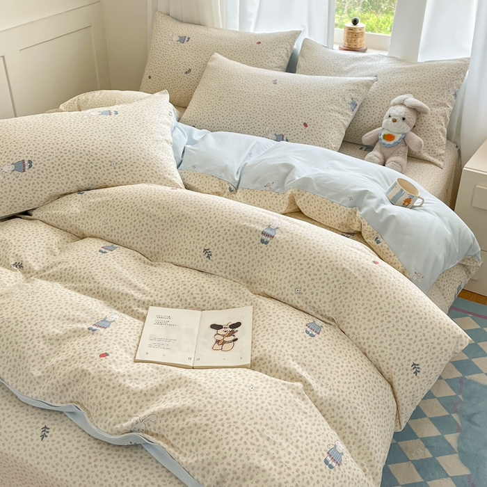 91家纺网 家纺一手货源 找家纺 （总）首尔家纺 2026新款全棉纯棉小清新四件套