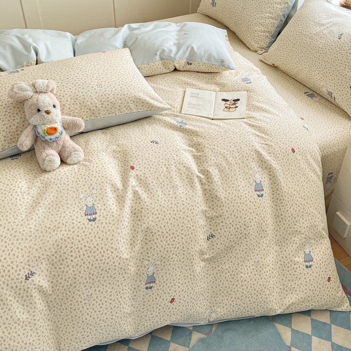 91家纺网 家纺一手货源 找家纺 （总）首尔家纺 2026新款全棉纯棉小清新四件套