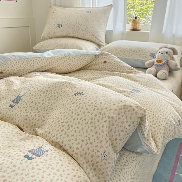 91家纺网 家纺一手货源 找家纺 （总）首尔家纺 2026新款全棉纯棉小清新四件套