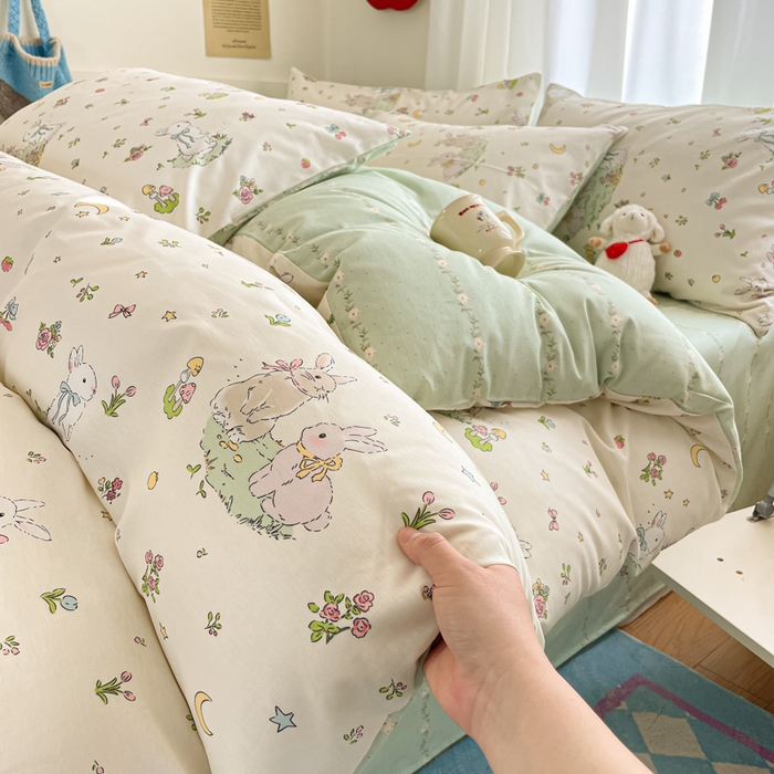 91家纺网 家纺一手货源 找家纺 （总）首尔家纺 2026新款全棉纯棉小清新四件套