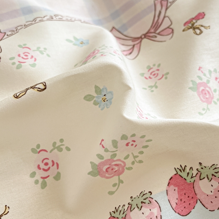 91家纺网 家纺一手货源 找家纺 首尔家纺 2026新款全棉纯棉小清新四件套 甜心可宠