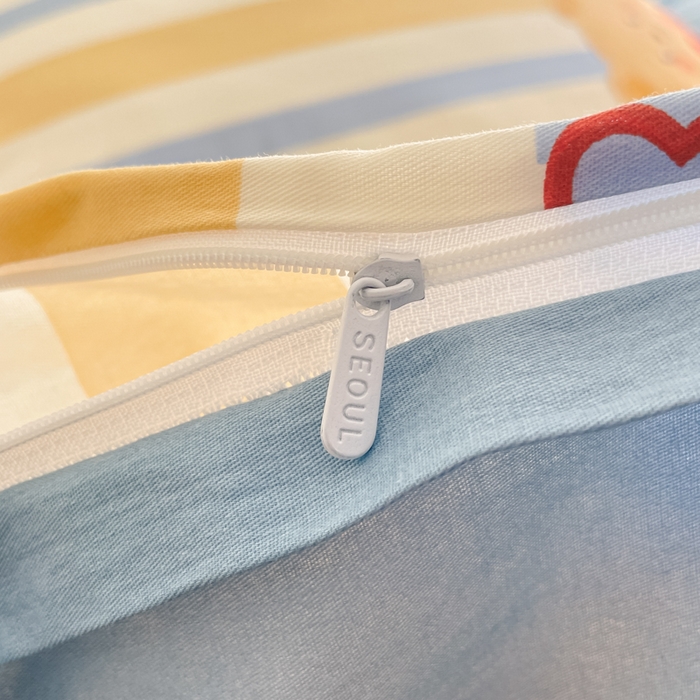 91家纺网 家纺一手货源 找家纺 首尔家纺 2026新款全棉纯棉小清新四件套 小熊哈尼