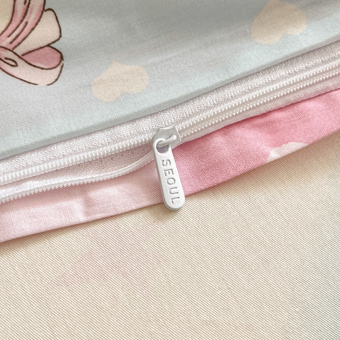 91家纺网 家纺一手货源 找家纺 首尔家纺 2026新款全棉纯棉小清新四件套 甜心可宠