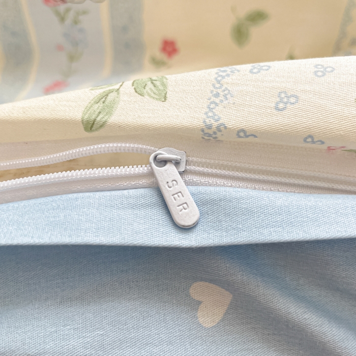 91家纺网 家纺一手货源 找家纺 首尔家纺 2026新款全棉纯棉小清新四件套 玫瑰兔语