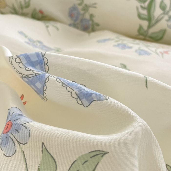 91家纺网 家纺一手货源 找家纺 首尔家纺 2026新款全棉纯棉小清新四件套 森遥