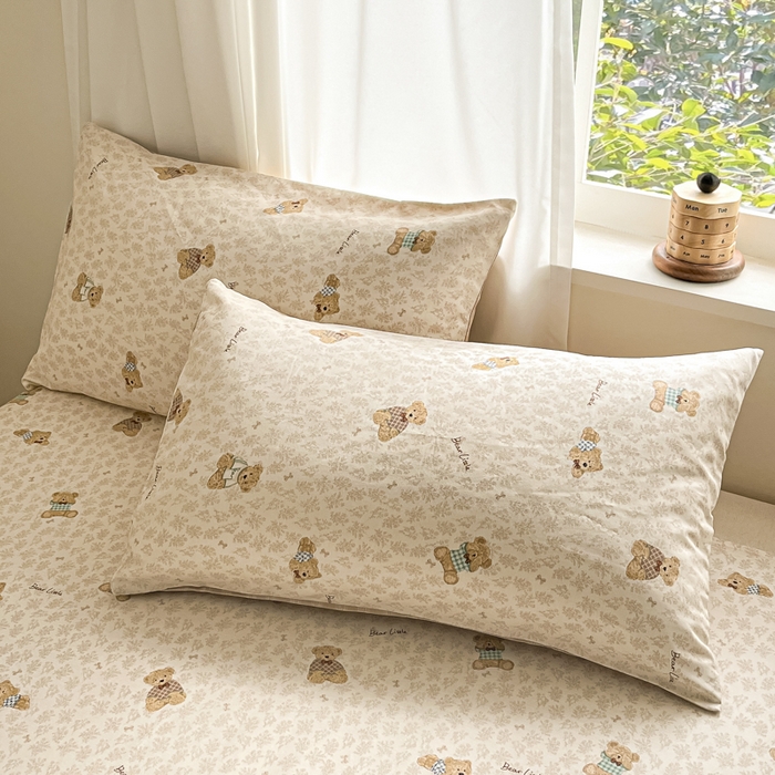 91家纺网 家纺一手货源 找家纺 首尔家纺 2026新款全棉纯棉小清新四件套 果酱电台