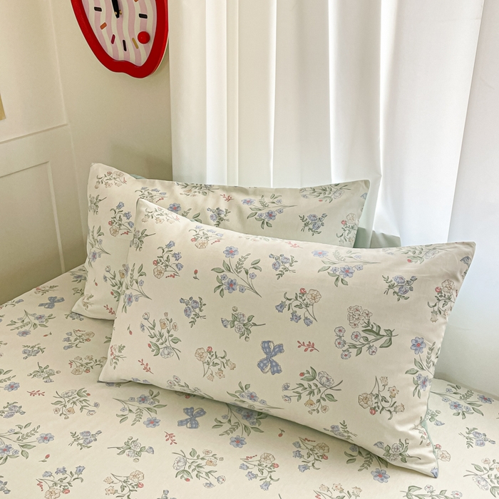 91家纺网 家纺一手货源 找家纺 首尔家纺 2026新款全棉纯棉小清新四件套 森遥