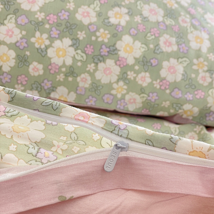 91家纺网 家纺一手货源 找家纺 首尔家纺 2026新款全棉纯棉小清新四件套 乐遥