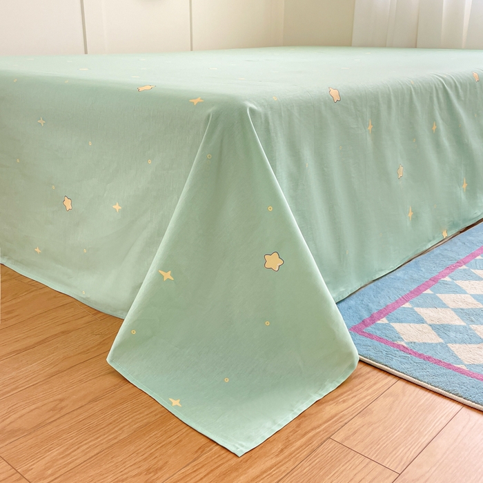 91家纺网 家纺一手货源 找家纺 首尔家纺 2026新款全棉纯棉小清新四件套 时尚恐龙