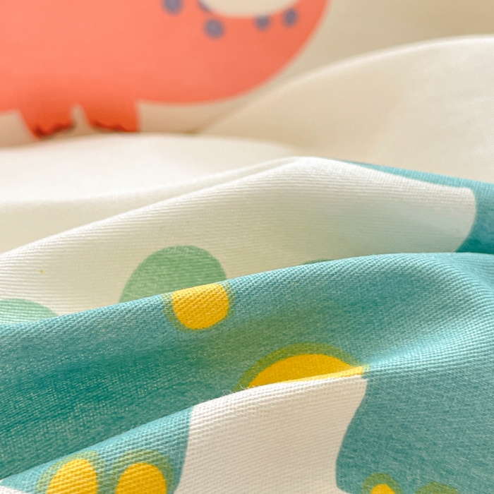 91家纺网 家纺一手货源 找家纺 首尔家纺 2026新款全棉纯棉小清新四件套 时尚恐龙