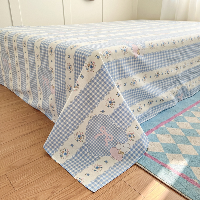 91家纺网 家纺一手货源 找家纺 首尔家纺 2026新款全棉纯棉小清新四件套 盼夏少女