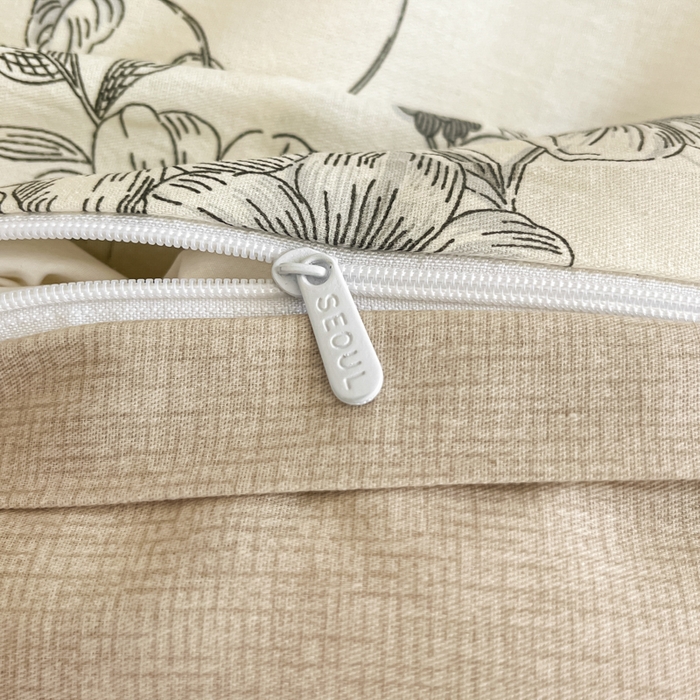 91家纺网 家纺一手货源 找家纺 首尔家纺 2026新款全棉纯棉小清新四件套 香浮花月