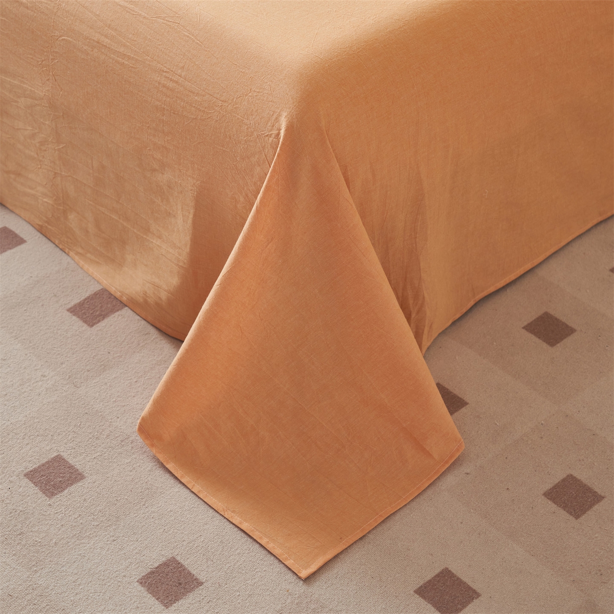 91家纺网 家纺一手货源 找家纺 恬思语家纺 2026春夏新款全棉加密色织棉花夏凉被夏被四件套-美拉德系列 云柚桔