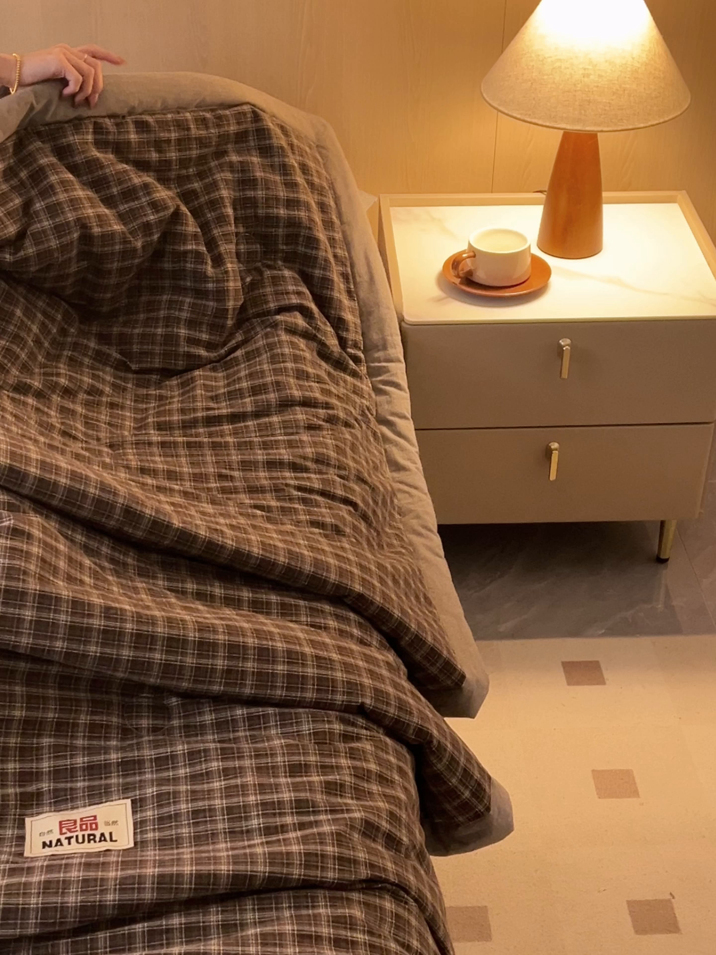 91家纺网 家纺一手货源 找家纺 恬思语家纺 2026春夏新款全棉加密色织棉花夏凉被夏被四件套-美拉德系列 莫奈灰