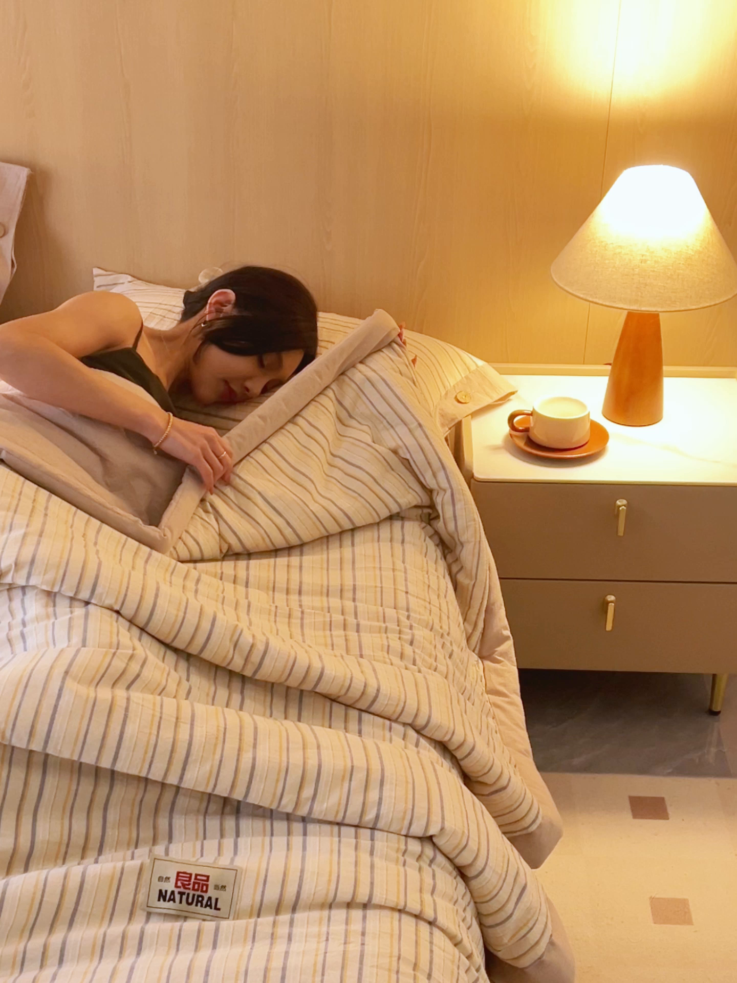 91家纺网 家纺一手货源 找家纺 恬思语家纺 2026春夏新款全棉加密色织棉花夏凉被夏被四件套-美拉德系列 芳华卡