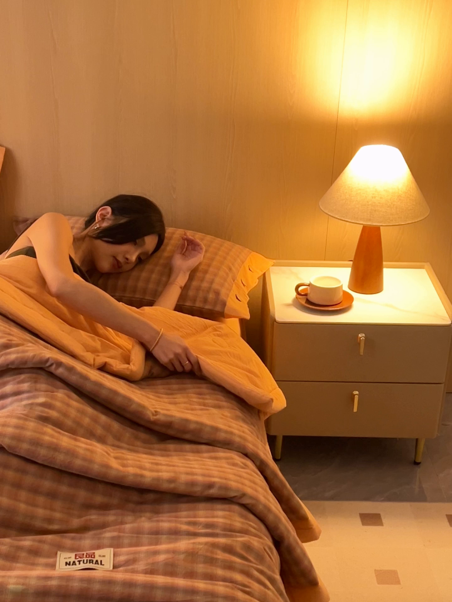 91家纺网 家纺一手货源 找家纺 恬思语家纺 2026春夏新款全棉加密色织棉花夏凉被夏被四件套-美拉德系列 云柚桔