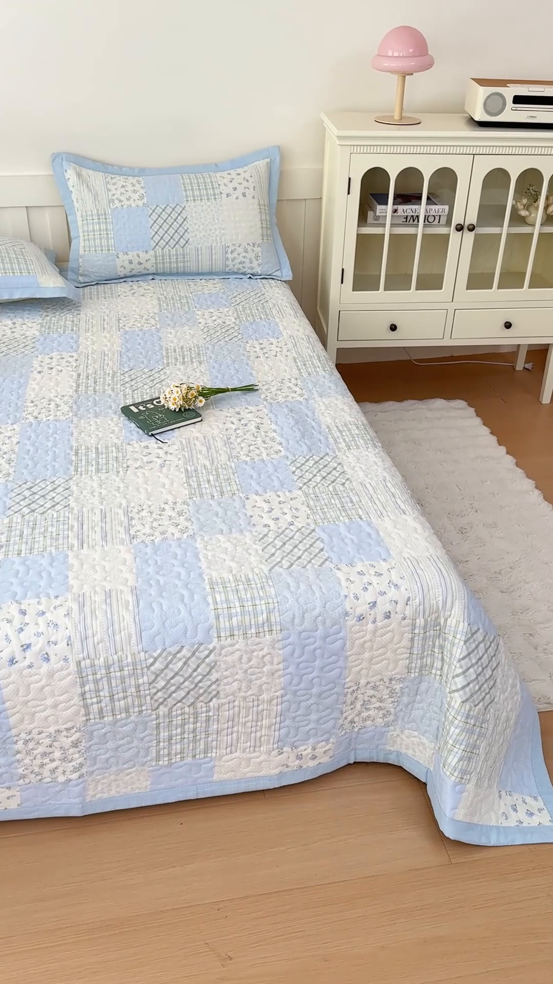 91家纺网 家纺一手货源 找家纺 （总）999家纺 2026新款四季跑量款A类云感双层纱床盖床单三件套夹棉榻榻米炕盖(提供买家秀）