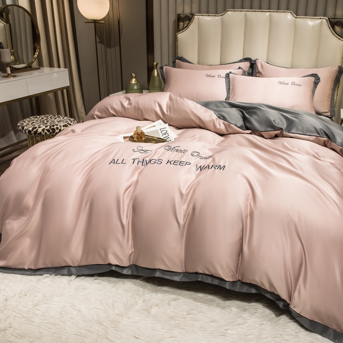 91家纺网 家纺一手货源 找家纺 （总）绒世界 2026新款水洗真丝盛夏系列四件套单被套四件套