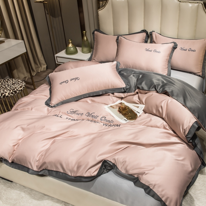 91家纺网 家纺一手货源 找家纺 （总）绒世界 2026新款水洗真丝盛夏系列四件套单被套四件套