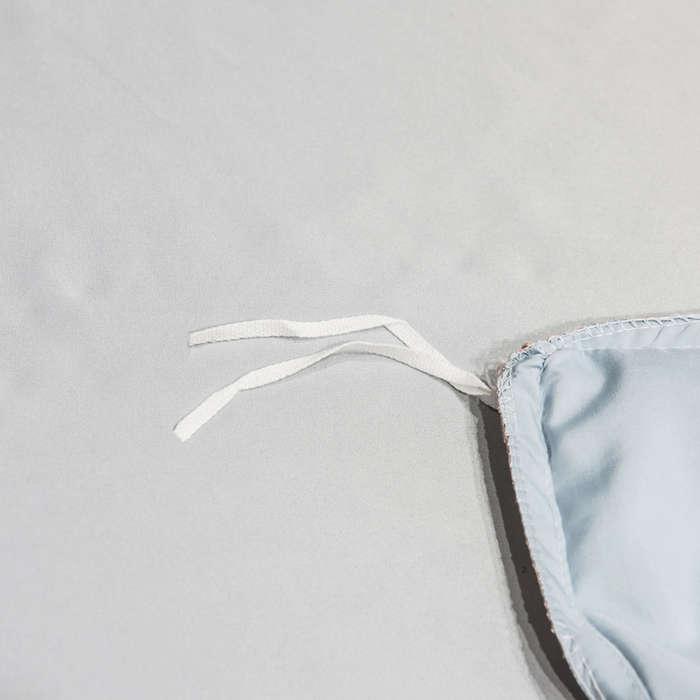 91家纺网 家纺一手货源 找家纺 绒世界 2026新款水洗真丝盛夏系列四件套单被套四件套 月光蓝