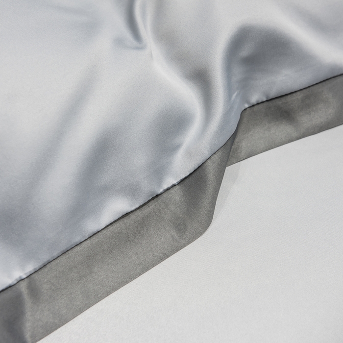 91家纺网 家纺一手货源 找家纺 绒世界 2026新款水洗真丝盛夏系列四件套单被套四件套 高级灰