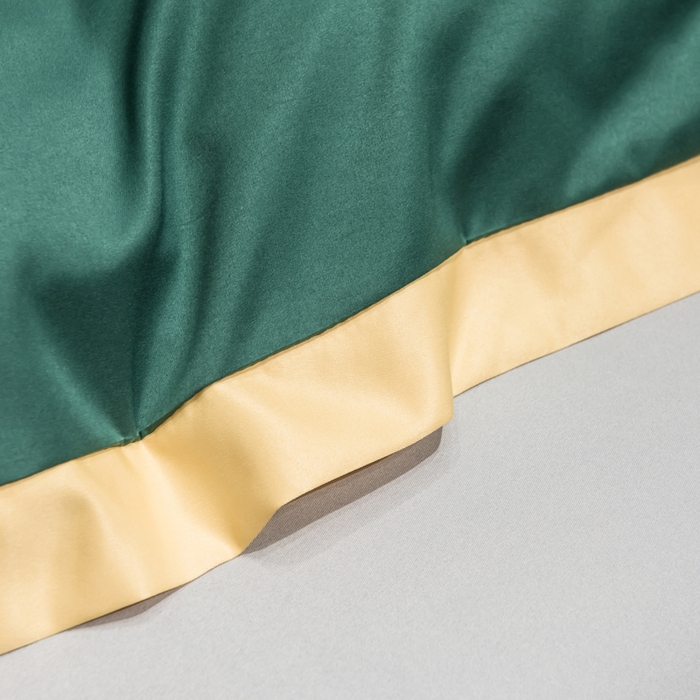 91家纺网 家纺一手货源 找家纺 绒世界 2026新款水洗真丝盛夏系列四件套单被套四件套 宝石绿