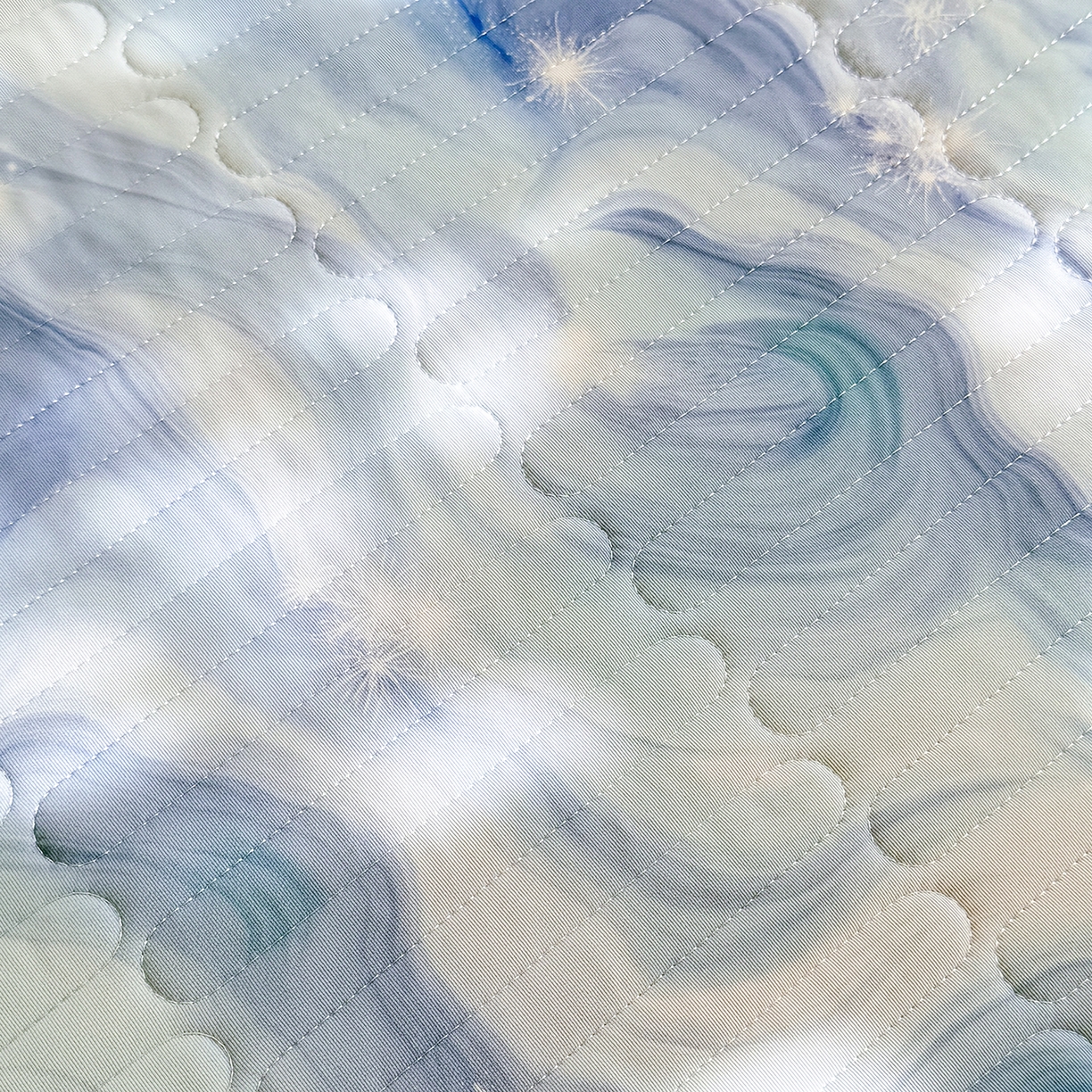 91家纺网 家纺一手货源 找家纺 绒世界 2026新款凉感丝夹棉床盖款三件套 星河好眠