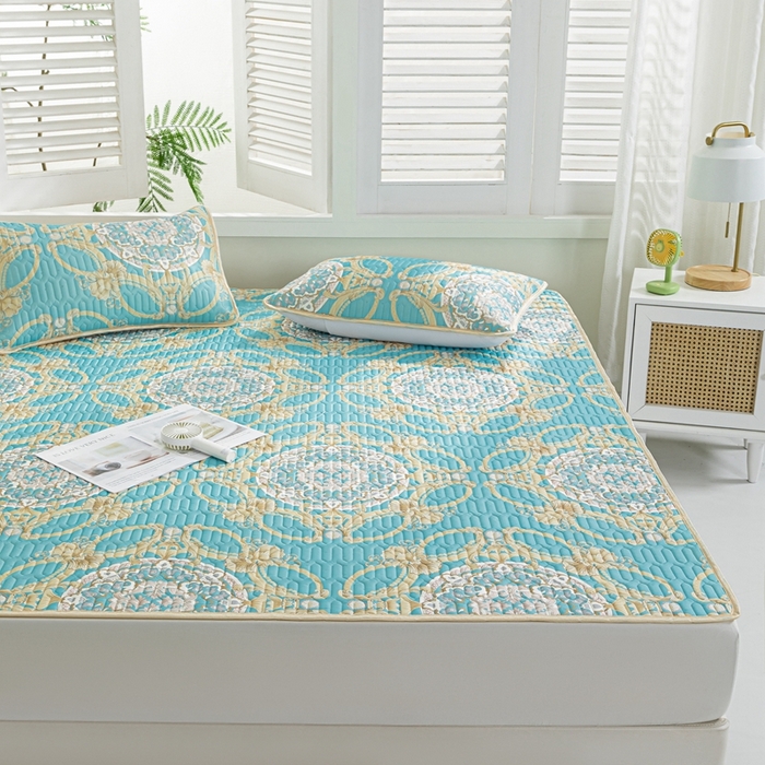 （总）美丽折家纺 2026新款凉感丝乳胶凉席款 乳胶凉席三件套