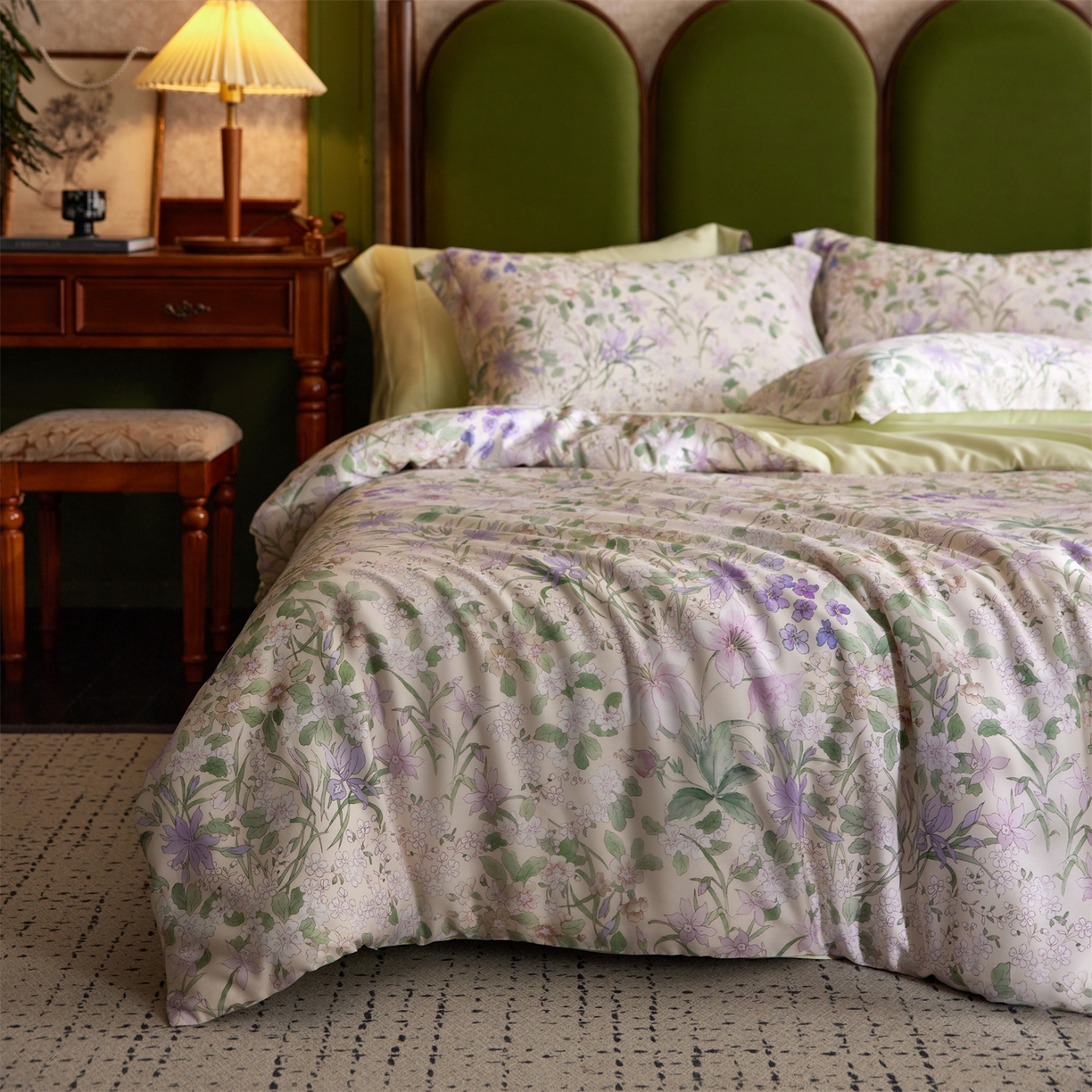 91家纺网 家纺一手货源 找家纺 （总）初拾 2026新款春夏小清新莱赛尔数码印花四件套 会员减10 控价：日常券后不低于298 元 